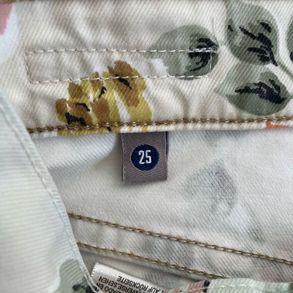 Citizens of Humanity Mandy High Waist Retro Slim Roll Up Floral Jeans - Size: 25 - Picture 6 of 14